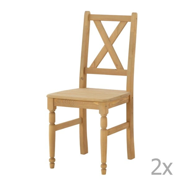 Set 2 scaune din lemn masiv 13Casa Charlotte