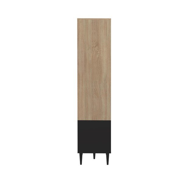 Bibliotecă neagră cu aspect de stejar 90x180 cm Horizon - TemaHome -image-4