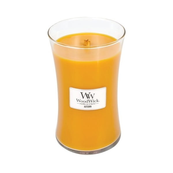 Lumânare parfumată WoodWick, cu aromă de toamnă, 609g, 130 ore