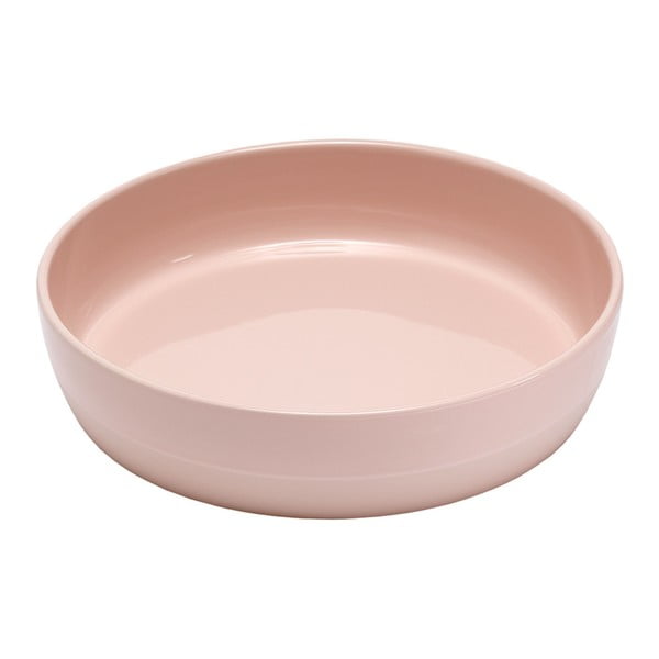 Formă pentru copt din ceramică Ladelle Dipped, Ø 24 cm, roz pastel