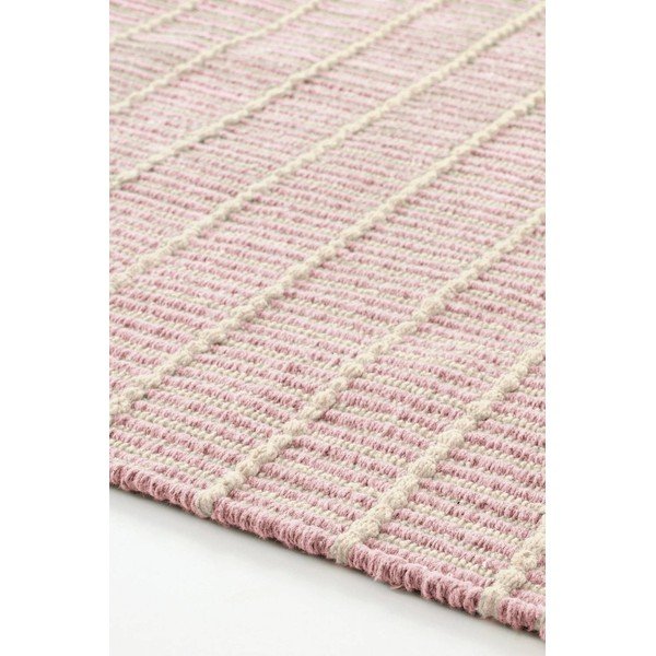 Covor tip traversă roz țesut manual din bumbac 80x150 cm Irma – Jotex-image-3