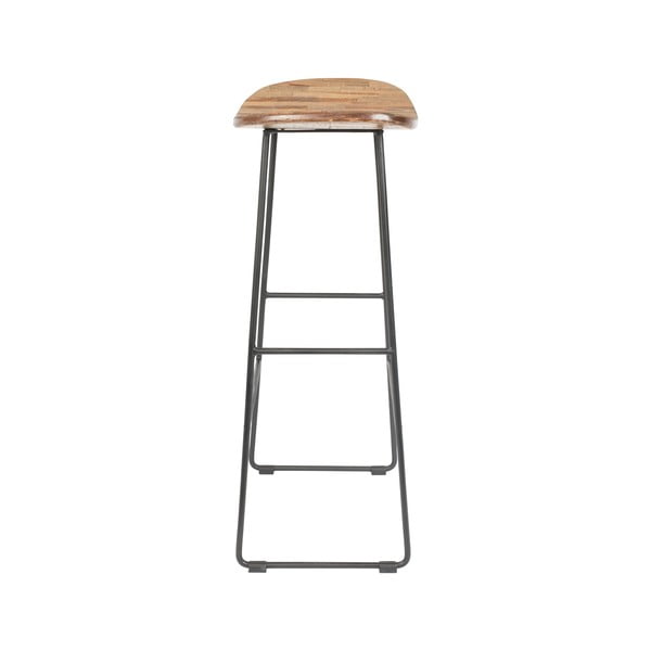 Scaun de bar în culoare naturală din lemn de tec (înălțime șezut 76 cm) Tangle – White Label-image-3