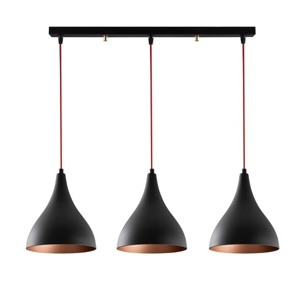 Lustră neagră cu abajur din metal Berceste – Opviq lights-image-3