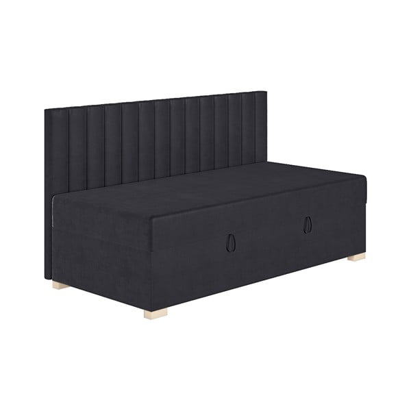 Pat pentru copii  albastru închis cu spațiu de depozitare cu saltea 90x200 cm Chill – Ghado-image-3