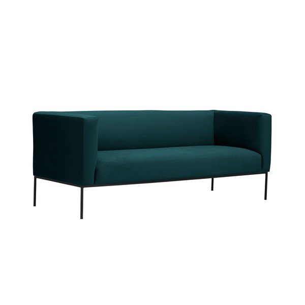Canapea din catifea cu 2 locuri Windsor & Co Sofas Neptune, verde petrol-image-2