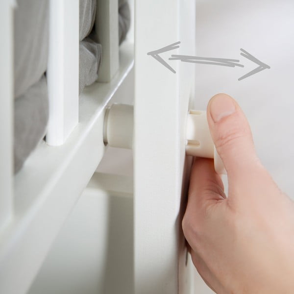 Pătuț leagăn  alb cu roți/cu baldachin 40x90 cm Adam & Eule – Roba-image-3