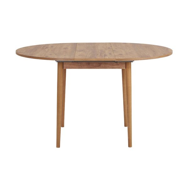 Masă de dining rotundă extensibilă cu aspect de lemn de pin cu blat suplimentar ø 100 cm Viona – Kalune Design-image-4