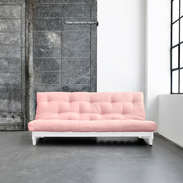 Canapea extensibilă Karup Fresh White/Pink Peonie