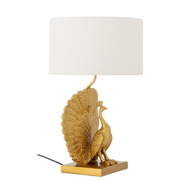 Veioză aurie cu abajur textil (înălțime 58,5 cm) Peacock – Bloomingville-image-3
