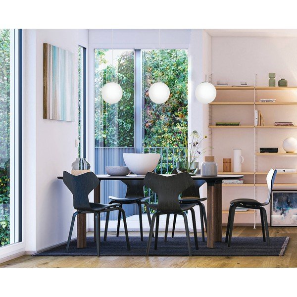 Lustră albă/argintie cu abajur din sticlă ø 20 cm RONDO – EGLO-image-4