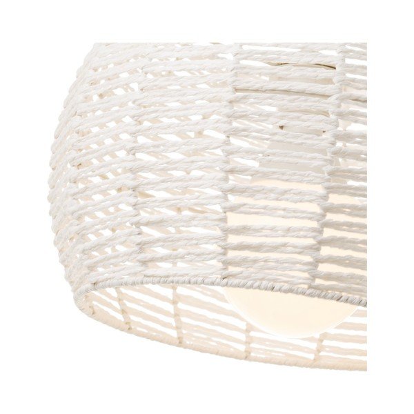 Lustră albă cu abajur din bambus ø 35 cm – Casa Selección-image-2