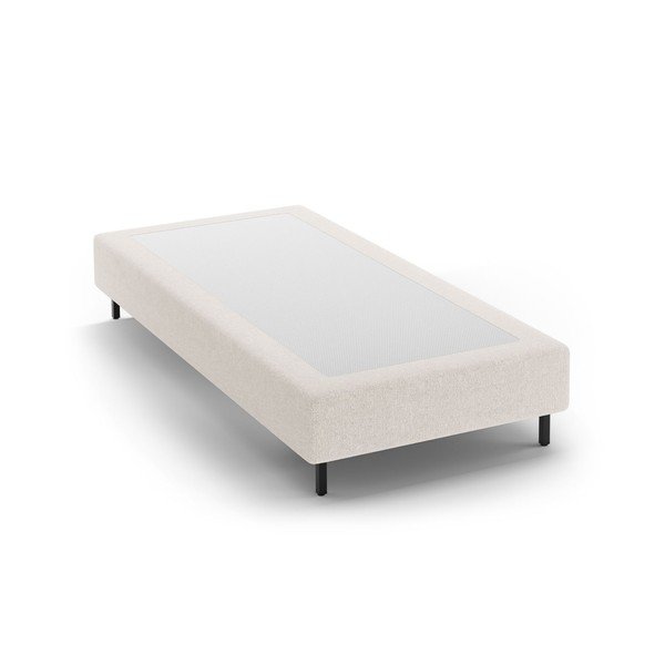 Pat crem tapițat fără tăblie 90x200 cm Whale – Micadoni 