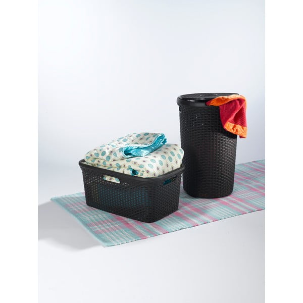 Coș de rufe Curver Hamper, 60 l, maro-image-2