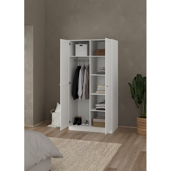 Șifonier alb 99x200x62 cm Billund – Tvilum-image-2