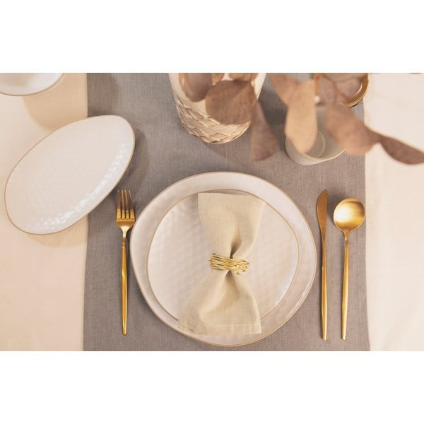 Platou de servire alb din gresie 19x33 cm Imprints – Villa Altachiara-image-1