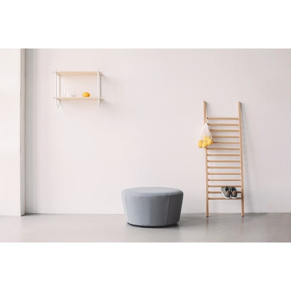 Puf cu tapițerie din piele EMKO Naïve, ø 72 cm, maro coniac-image-3