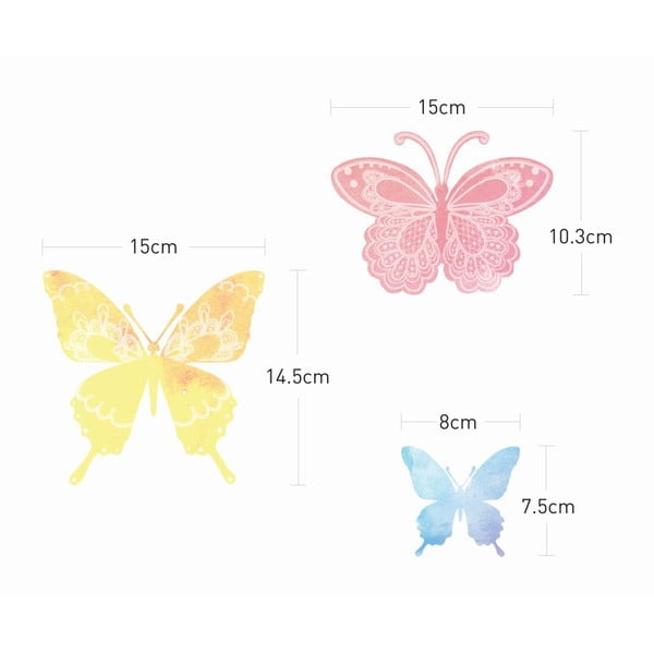 Set 24 autocolante Ambiance Artistic Butterflies-image-3