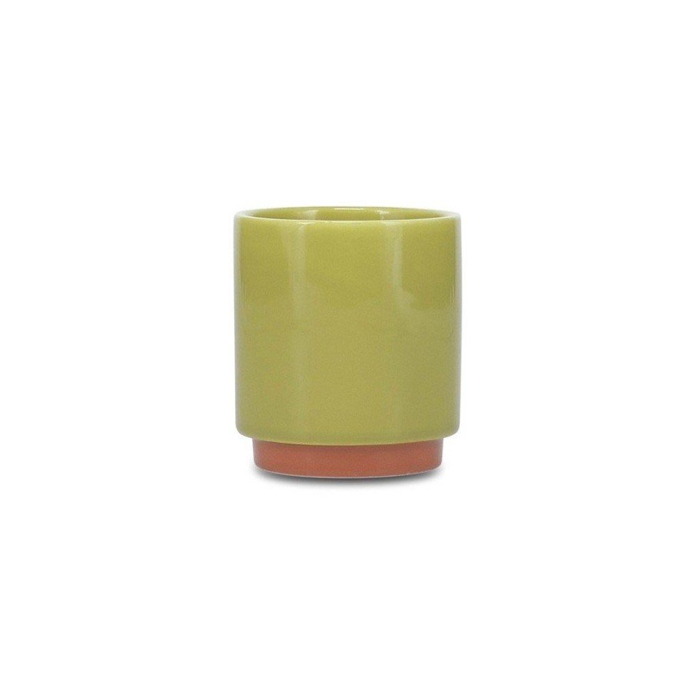 Ceașcă verde/portocalie din gresie ceramică 130 ml Duo – ONA