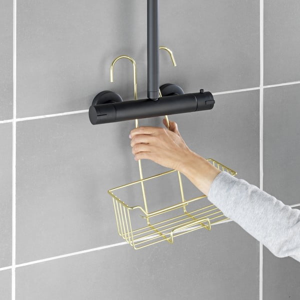 Raft pentru baie auriu suspendat din oțel inoxidabil Milo – Wenko-image-2