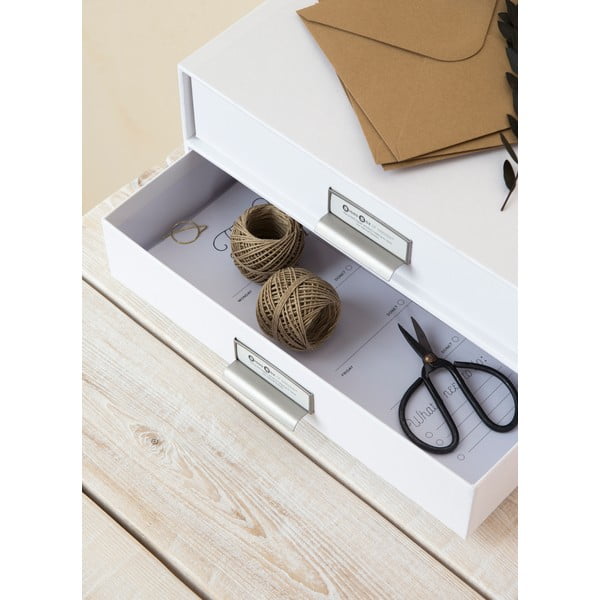 Organizator cu 2 sertare pentru documente Bigso Box of Sweden Birger, 33 x 22,5 cm, alb-image-3