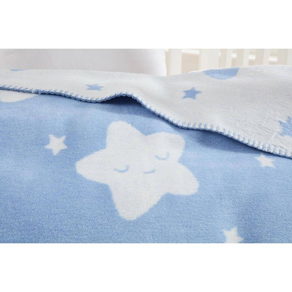 Pătură pentru copii albastru-deschis din polar, fleece 100x120 cm Star – Mijolnir-image-2