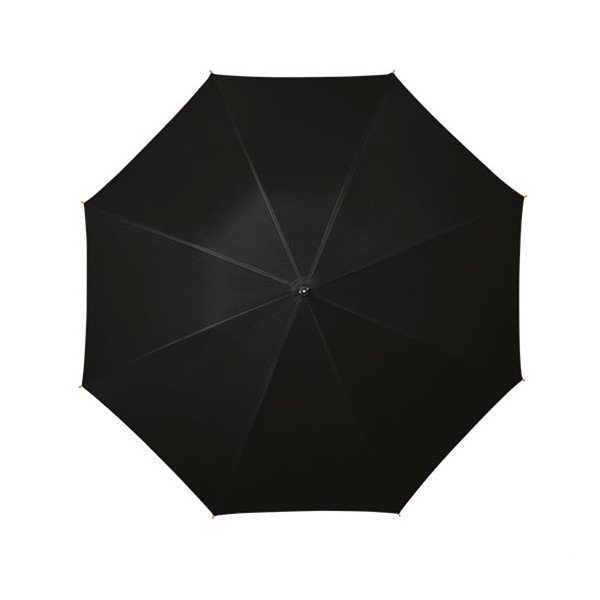 Umbrelă cu mâner din lemn Ambiance Wooden, ⌀ 102 cm, negru-image-1