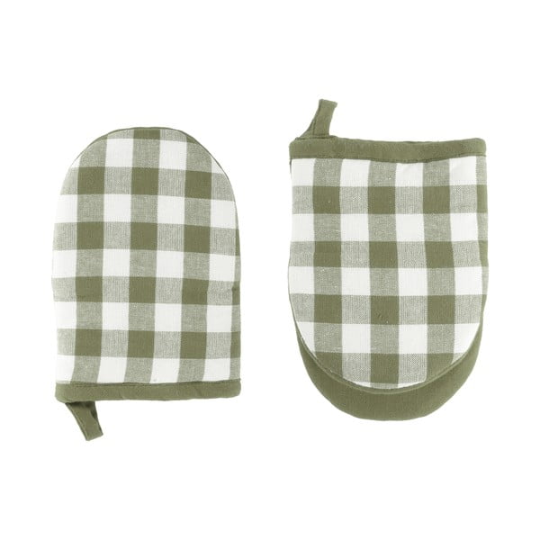 Set de mănuși de bucătărie 2 buc. din bumbac Gingham – Tiseco Home Studio