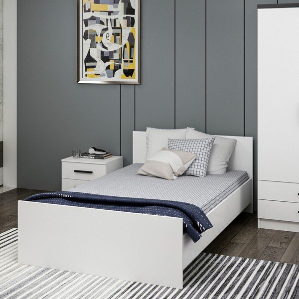 Pat alb 120x200 cm Kale – Kalune Design-image-1