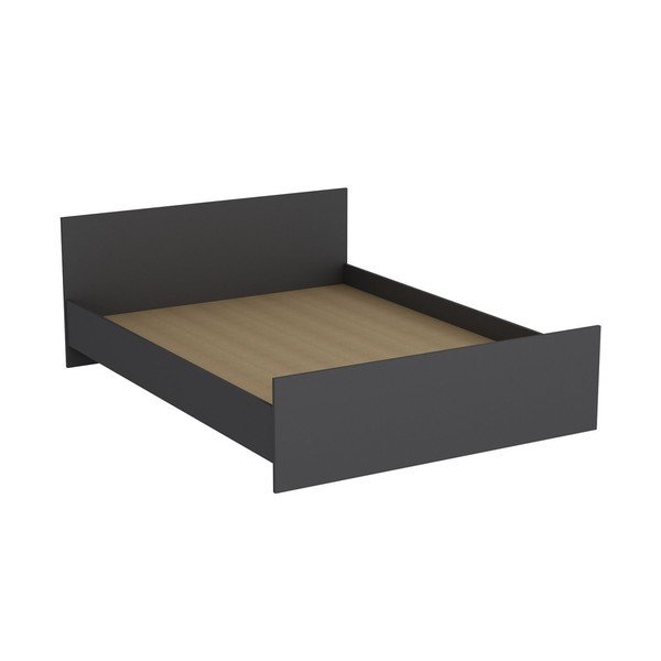 Pat matrimonial gri antracit 160x200 cm Kale – Kalune Design