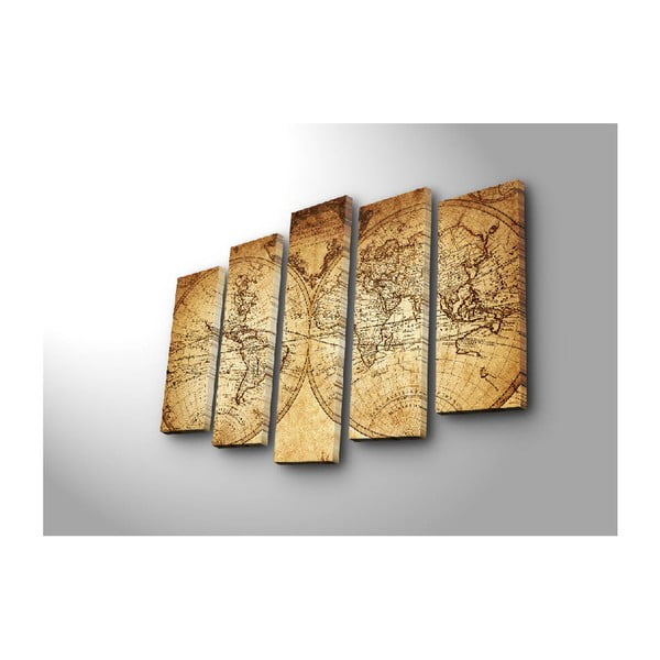 Tablou din mai multe piese Big Map Of The World, 105 x 70 cm-image-3