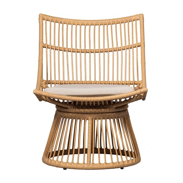 Fotoliu de grădină în culoare naturală din ratan artificial Alatna – WOOOD-image-2