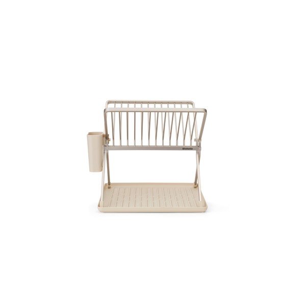Scurgător de vase bej cu două nivele din metal 37x33 cm – Brabantia