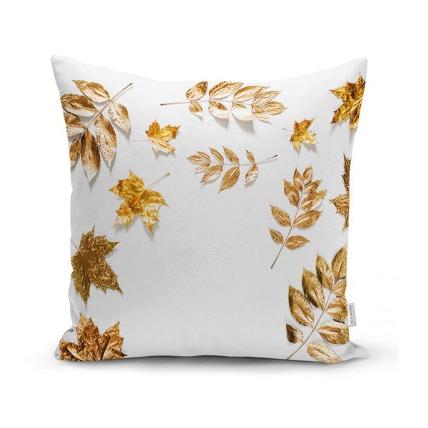 Față de pernă Minimalist Cushion Covers Golden Leaves, 42 x 42 cm