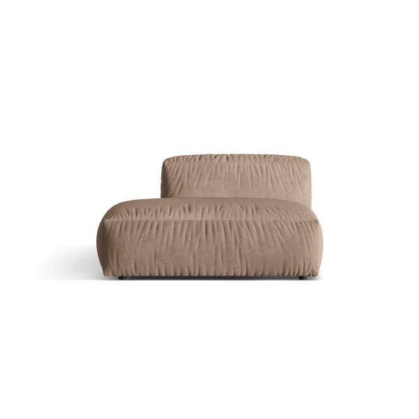 Modul pentru canapea modulară maro deschis cu tapițerie din catifea (cu colț pe partea stângă) Martina – Micadoni