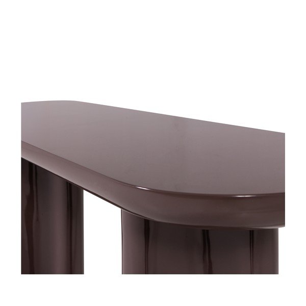 Masă consolă maro închis cu aspect lucios 35x120 cm Evara – WOOOD-image-4