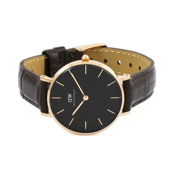 Ceas de damă Daniel Wellington Petite York, ⌀ 32 mm, negru-roz auriu-image-2
