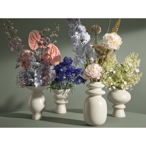 Vază din ceramică Kähler Design Kontur, înălțime 29 cm, alb crem-image-1