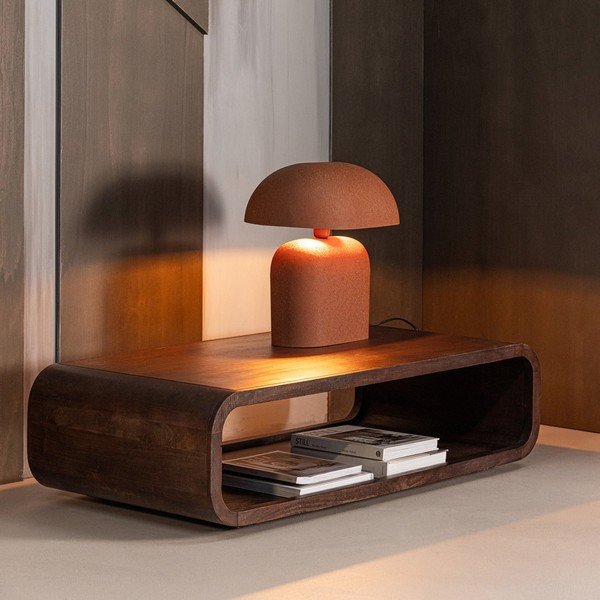 Măsuță de cafea în culoare naturală închisă din lemn de mango 60x120 cm Kinu – WOOOD-image-1