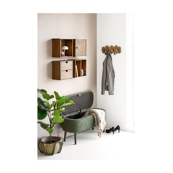 Cuier de perete maro închis din lemn de stejar 40 cm Caltra – House Nordic-image-2