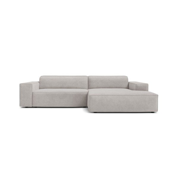 Colțar modular gri deschis (cu colț pe partea dreaptă/cu șezlong) Jodie – Micadoni -image-1