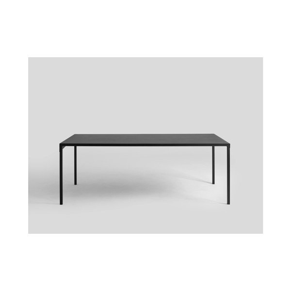 Masă dining metalică Custom Form Obroos, 200 x 100 cm, negru-image-1