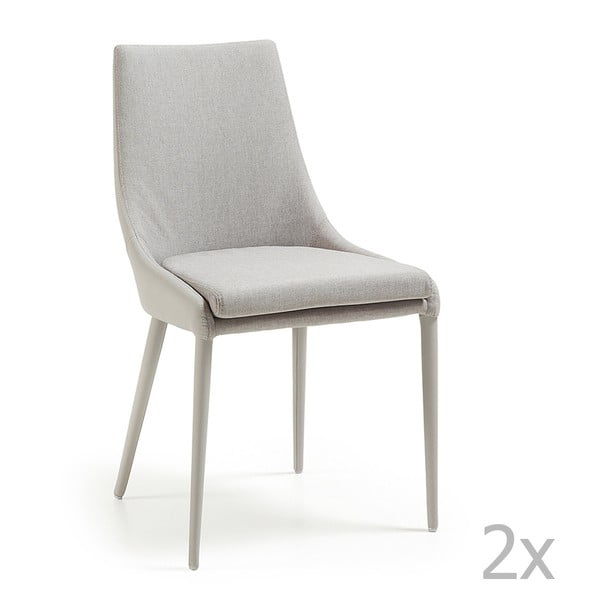 Set 2 scaune La Forma Dant, alb 