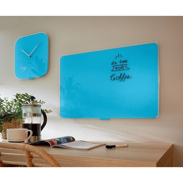 Tablă magnetică din sticlă Leitz Cosy, 60 x 40 cm, albastru-image-1