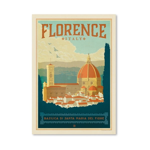 Poster Americanflat Florence Italia, 42 x 30 cm