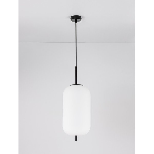 Lustră albă/neagră din sticlă ø 22 cm Lato – Nova Luce-image-3