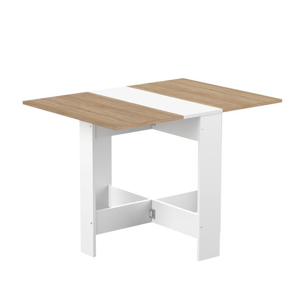 Masă de dining extensibilă cu blat cu aspect de lemn de stejar 76x28 cm Papillon – TemaHome-image-3