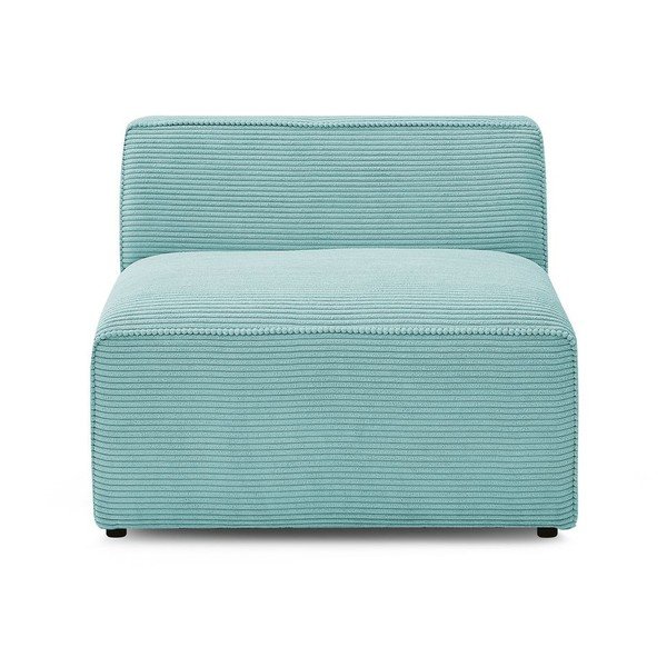 Modul pentru canapea modulară verde mentă cu tapițerie din catifea reiată  (de mijloc) Megeve – Bobochic Paris