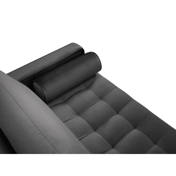 Canapea din catifea Milo Casa Santo, 174 cm, gri închis-image-4