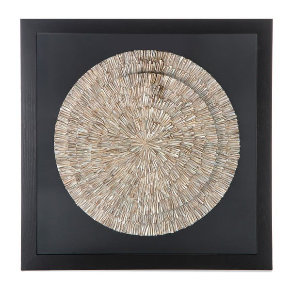 Decorațiune de perete lucrată manual în ramă Vivorum Moon, 80 x 80 cm