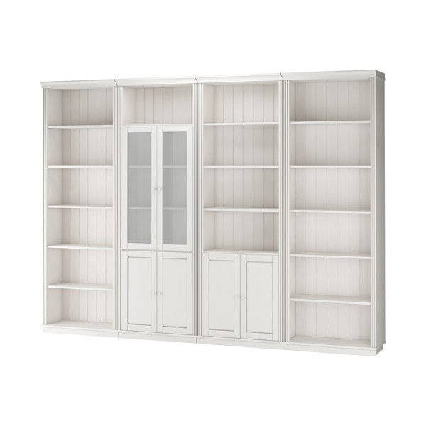 Bibliotecă albă din lemn de pin 296x223 cm Anita – Støraa-image-2